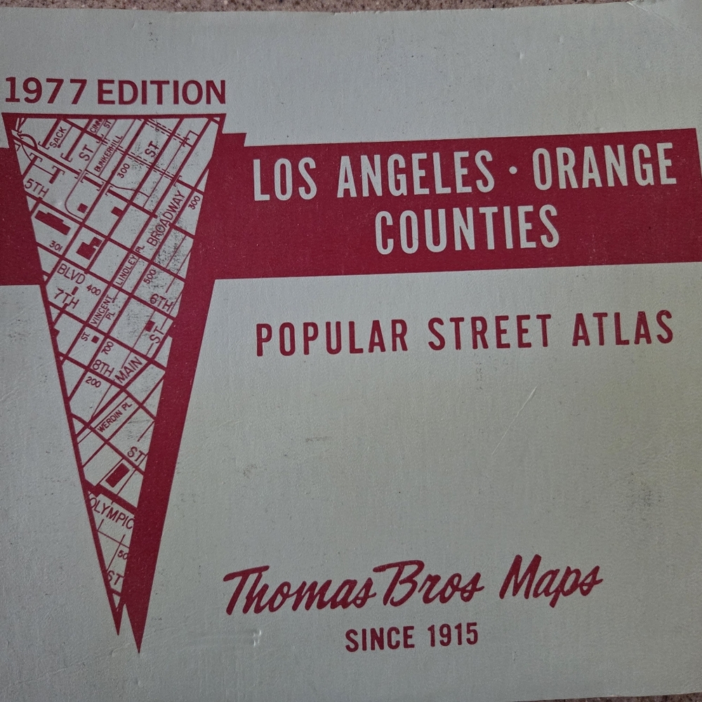 Los Angeles Orange Counties Street Atlas - Red Cover